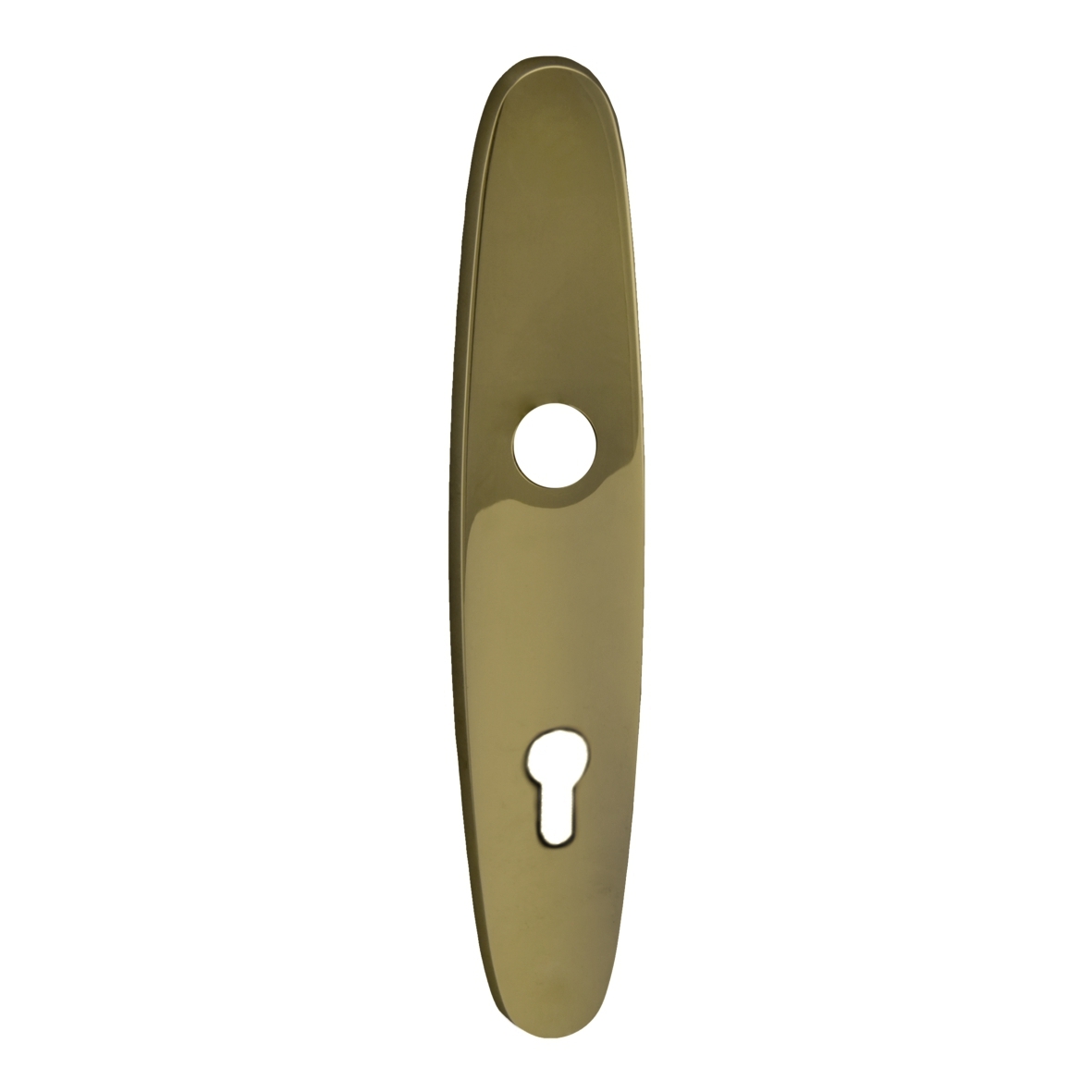 Badezimmertürschild oval Messing vernickelt Distanz 78 mm ohne Riegel Bild1
