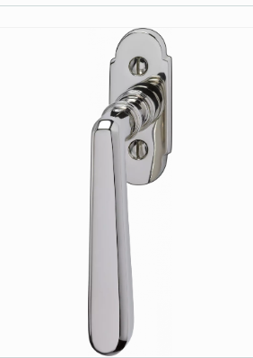 Fenstergriff auf Rasterrosette Messing MGL  Grifflänge 110 mm der Serie FG025 Bild1 Fenstergriff auf Rasterrosette Messing MGL Grifflänge 110mm Serie FG025 Bild1