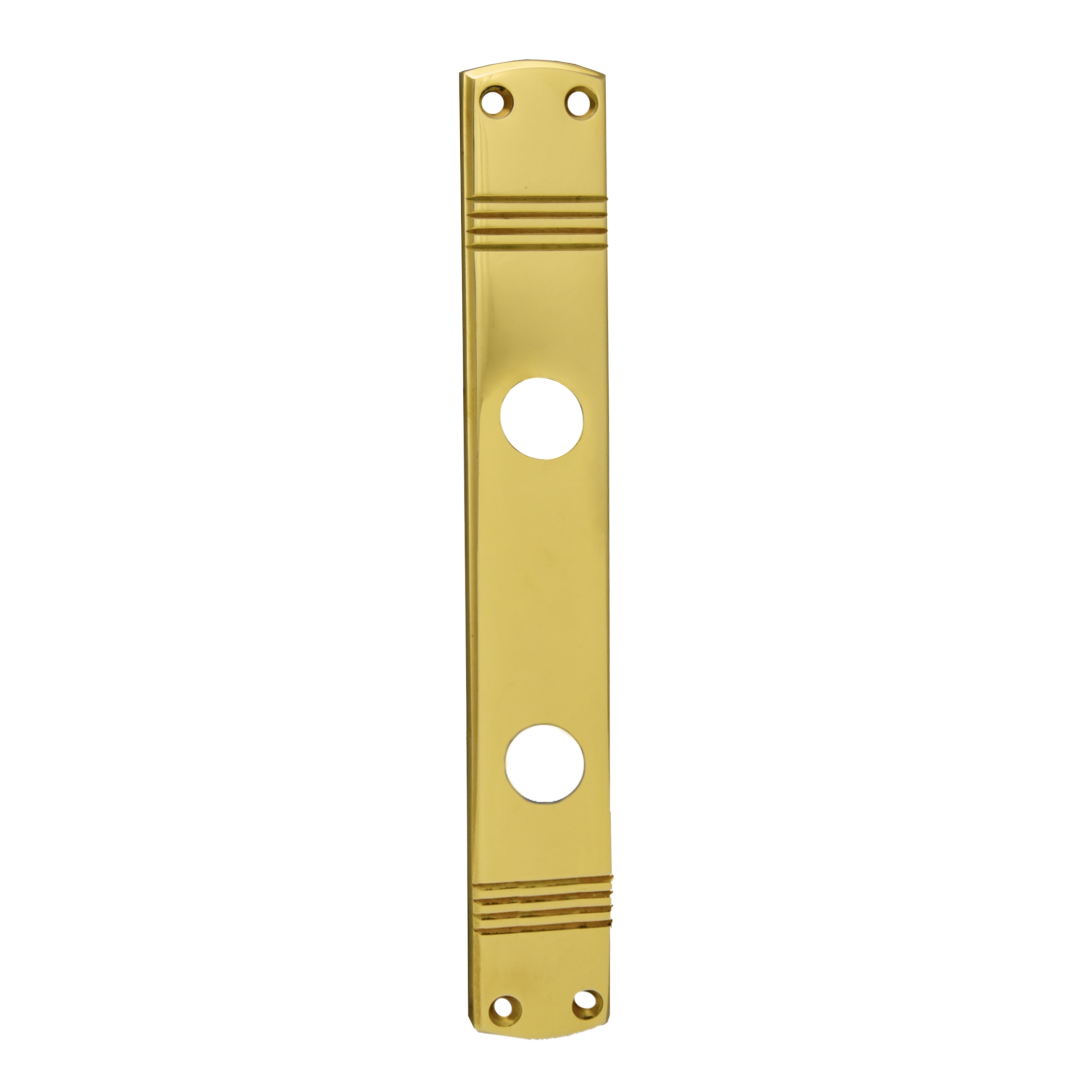 Badezimmertürschild Dist. 78 mm WC, Messing glänzend L x B