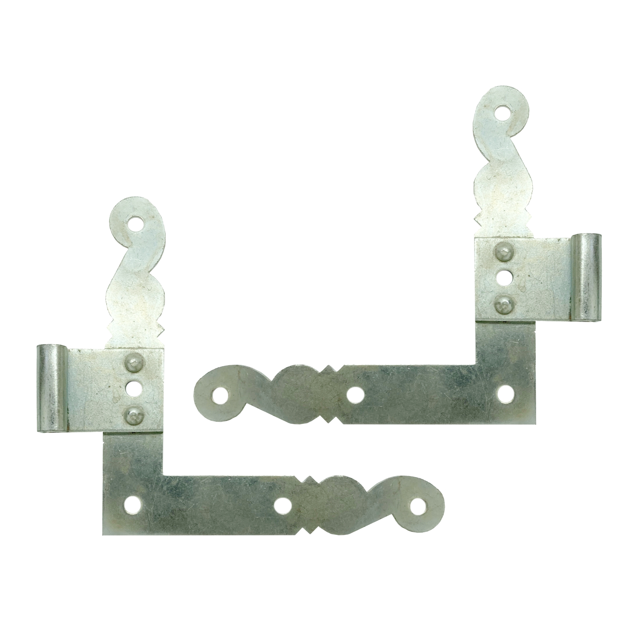 Fensterwinkelband (Paar), Eisen galvanisch verzinkt, 150 x 150 x 22 mm Rolle 6mm Serie FB016 Bild1