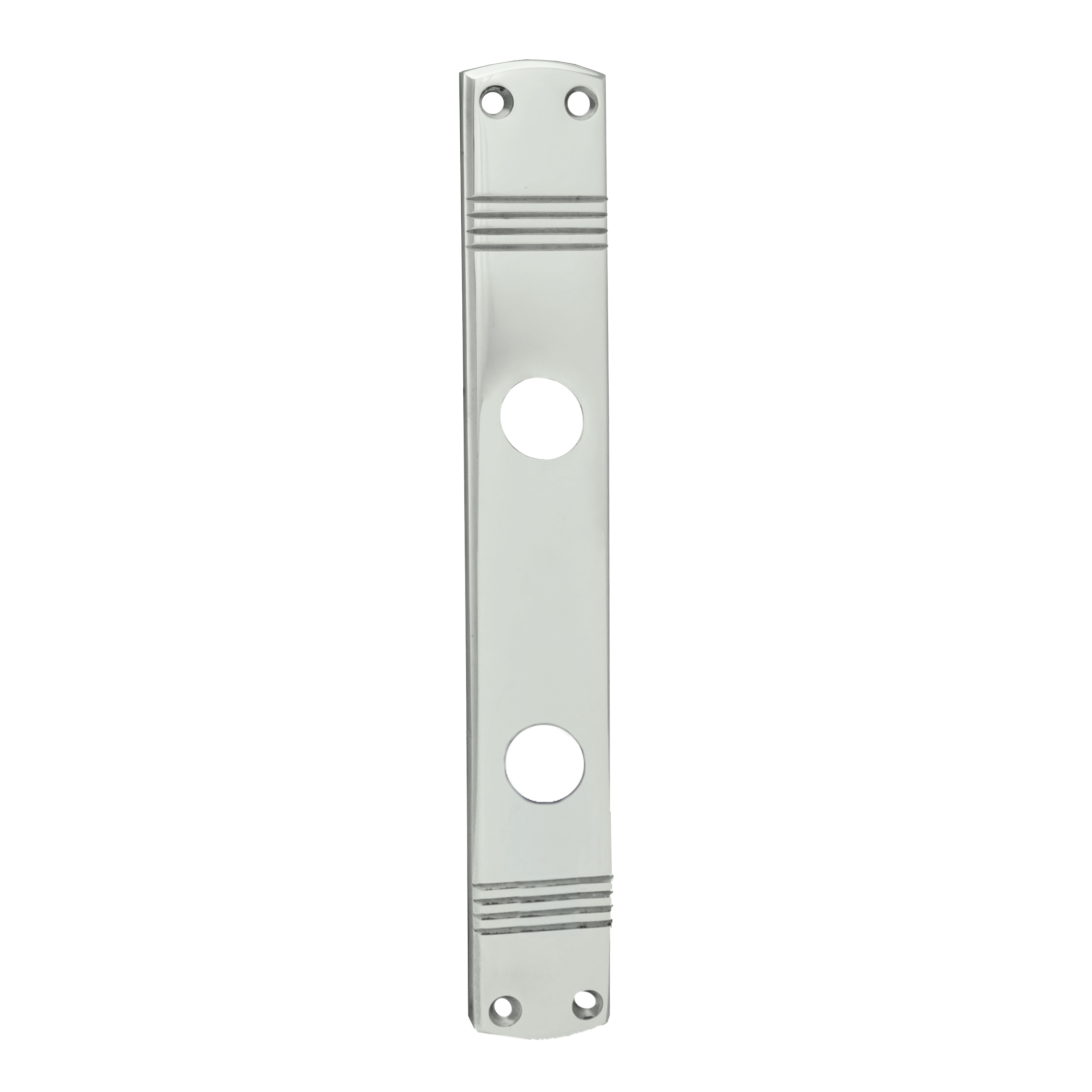 Badezimmertürschild Dist. 78 mm WC, Messing vernickelt glänzend L x B