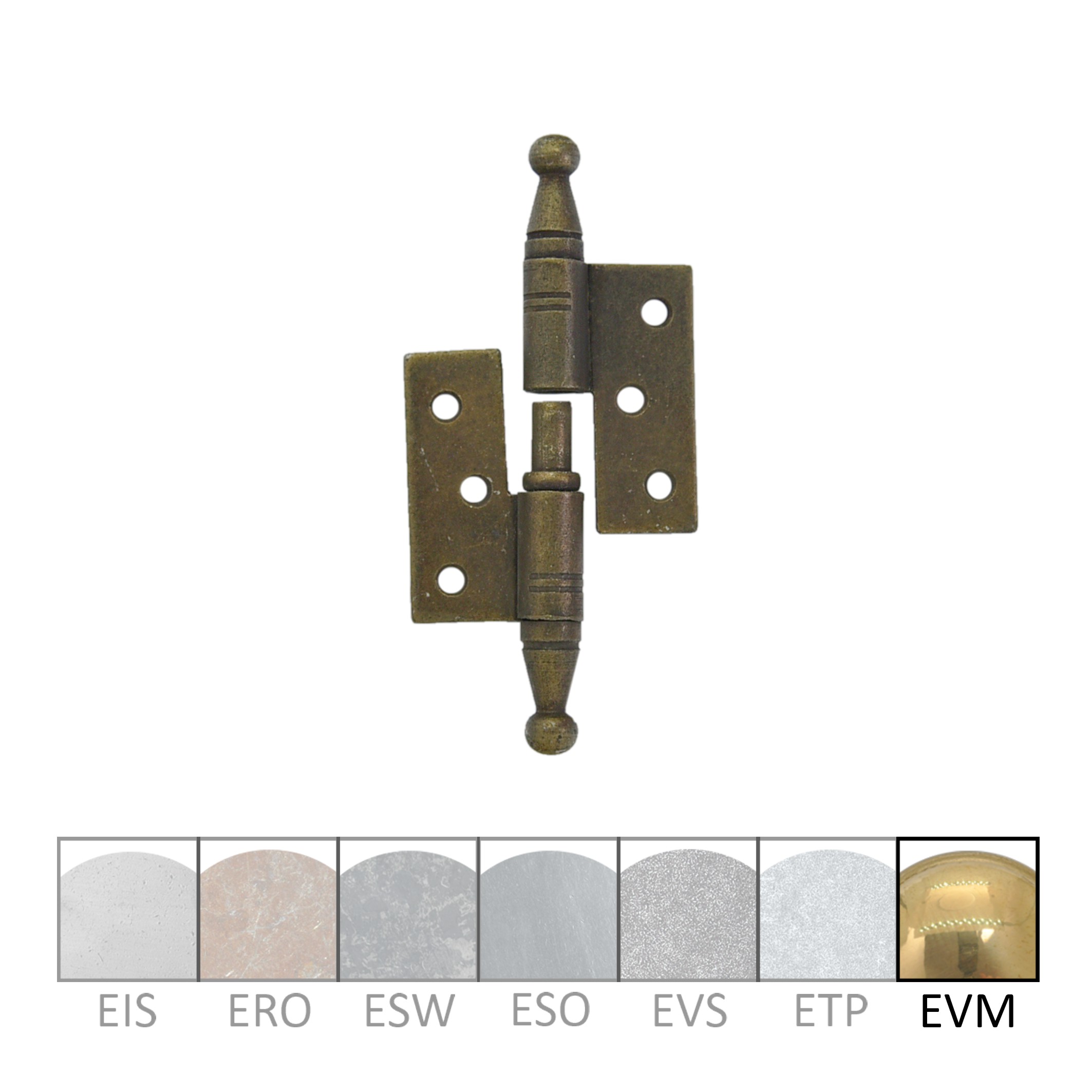 Möbelband Messing a= 40mm b=40mm,rechts Serie MB010 Bild1
