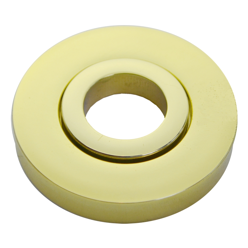 Drückerrosette Messing glänzend mit Schutzlack.D Drückerrosette (TD) in Messing Bild1