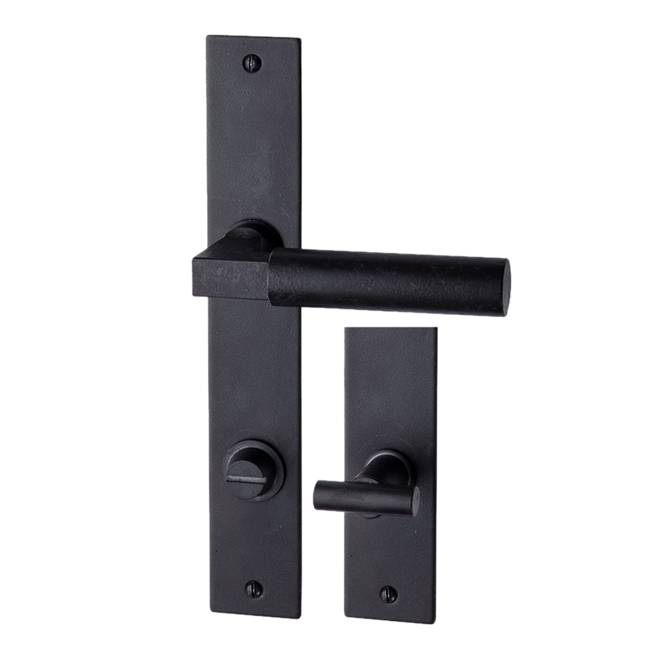 Badezimmertürgarnitur WC. Dist. 78 in Eisen. LxB Badezimmertürgarnitur in Eisen Schwarz gebrannt & gewachst WC 78 mit TD041 Serie TG505 Bild1