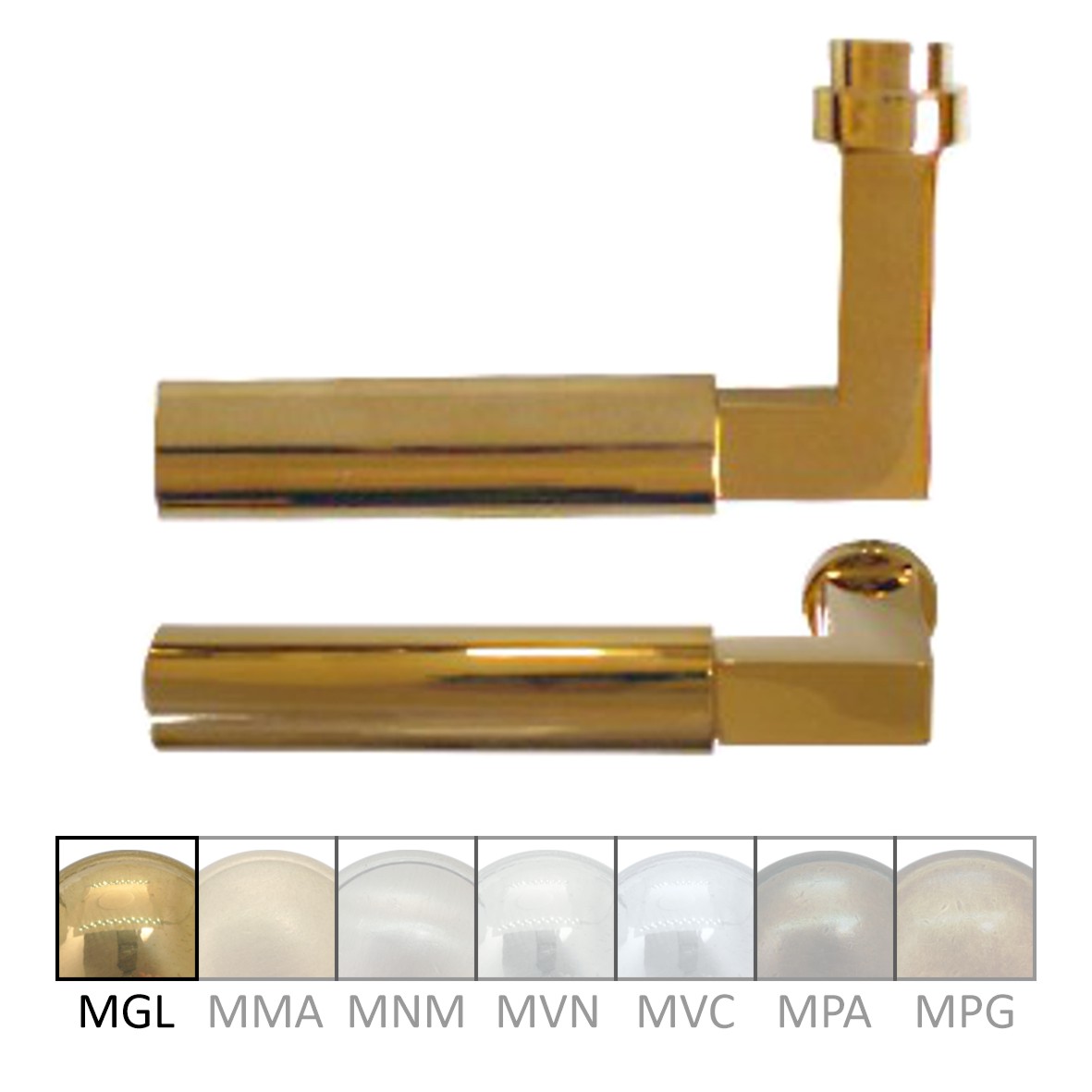 Türgriff im Bauhaus - Stil aus Messing 112mm DIN Links Serie TD041 Bild1