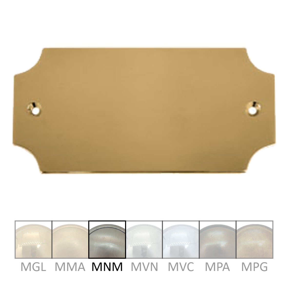 Namensschild Messing MNM 115x58mm Serie NS006 Bild1