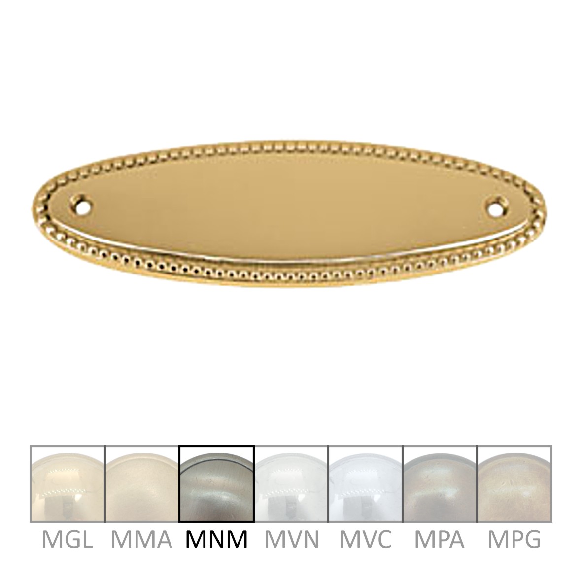 Namensschild Messing MNM 130x40mm Serie NS008 Bild1