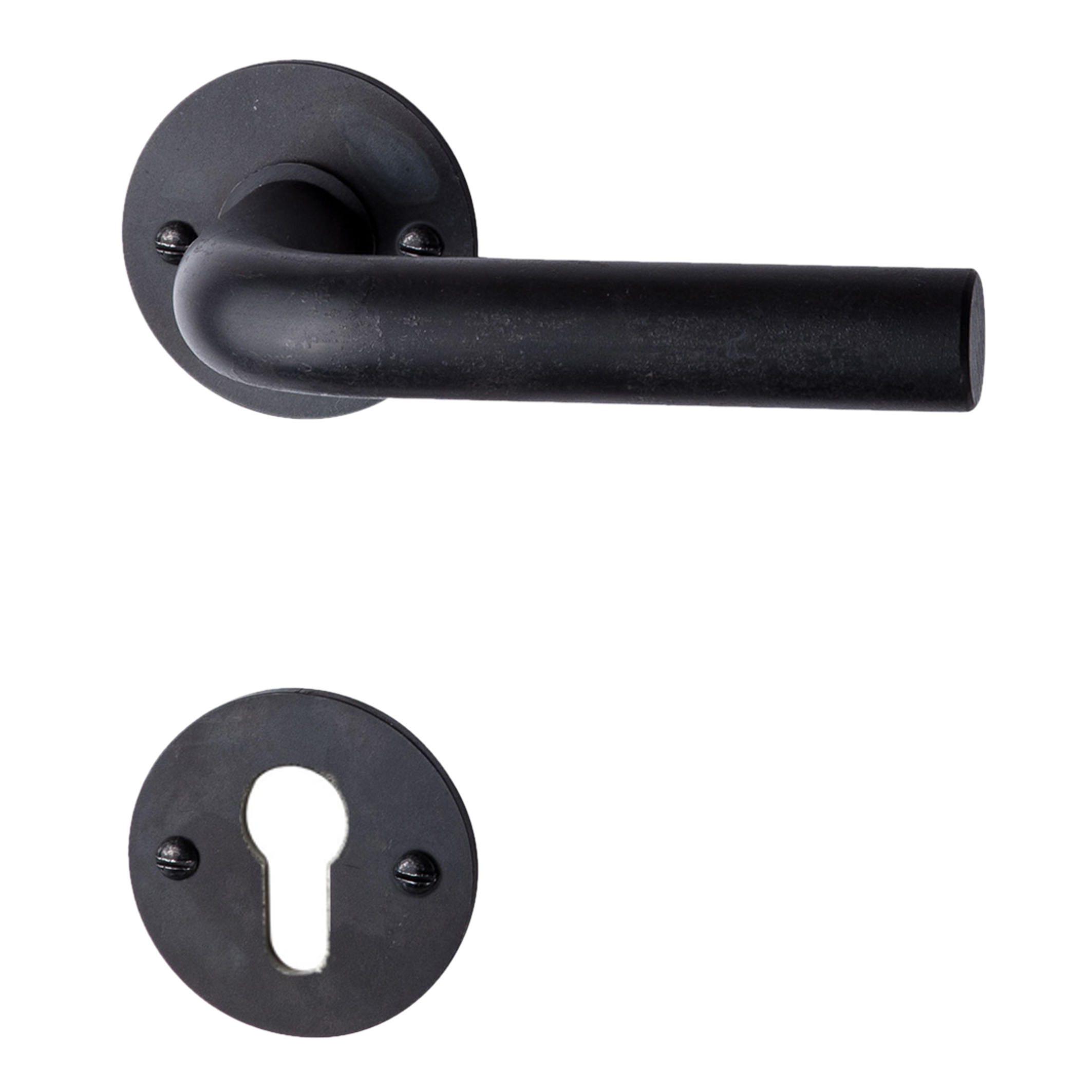 Rosettengarnitur in Eisen Schwarz gebrannt & gewachst PZ mit TD084 Serie TG543 Bild1