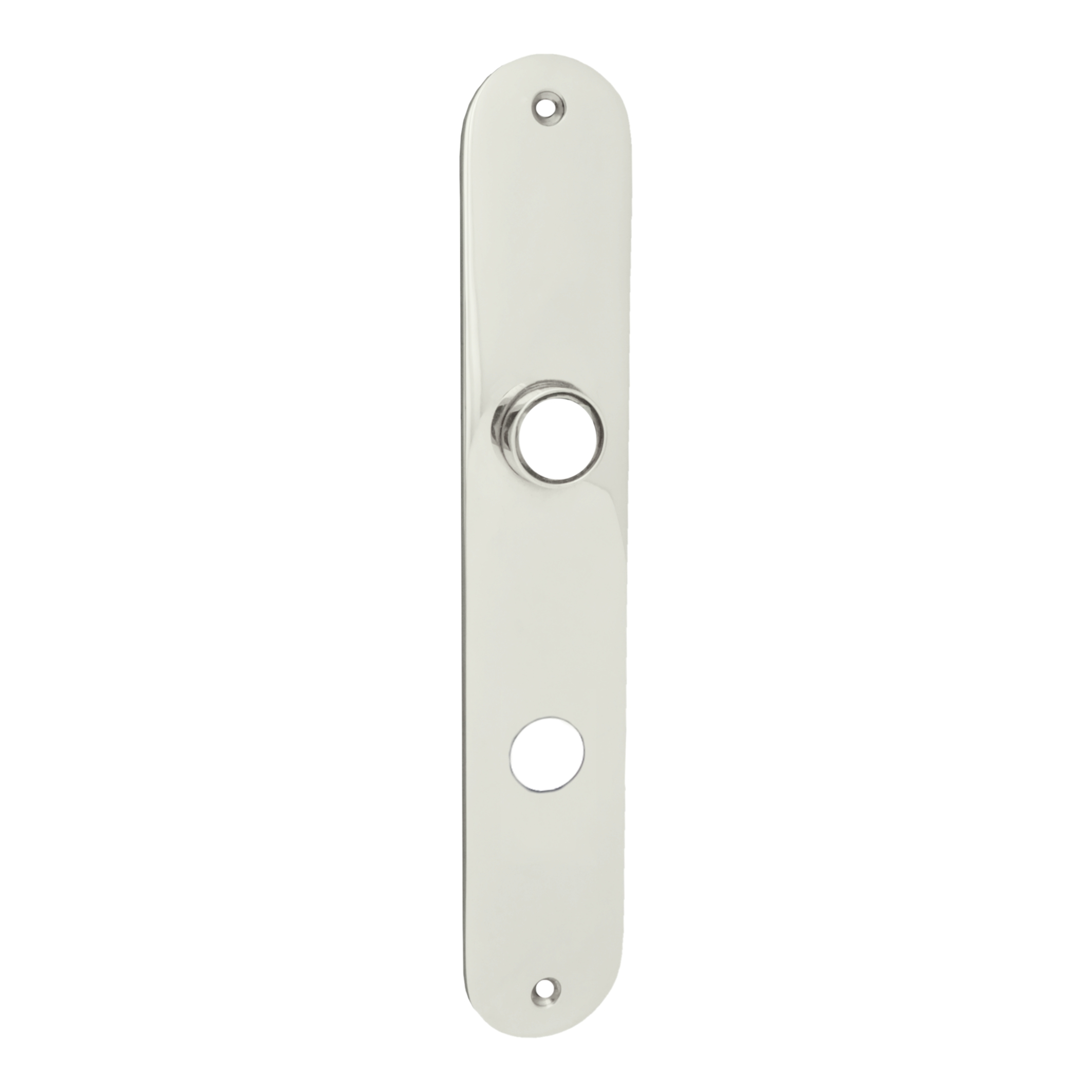 Badezimmertürschild Dist. 78 mm WC, Messing vernickelt matt L x B