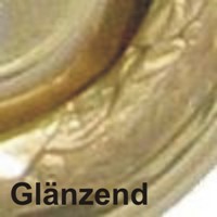 Jugendstil Möbelschild geprägt Messing MGL 25 x 30mm mit Griff rund Serie JU104 Bild2