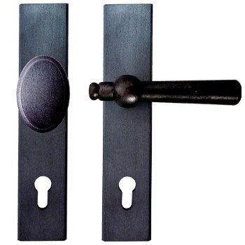Sicherheitsgarnitur Eisen schwarz passiviert (PZ). Dist. 92 mm, DIN LI 240x48 mm Bild1