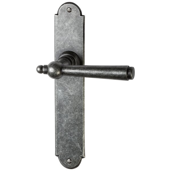 Zimmertürgarnitur in Eisen schwarz passiviert (PZ). Dist. 72 mm, 220x40 mm Bild1